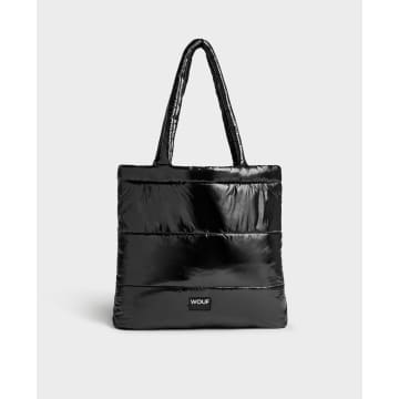 Shop Wouf Glossy Black Tote Bag