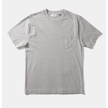 Shop Edmmond Studio Grey Pocket Core T-shirt