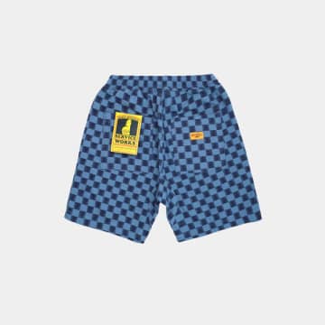 Shop Service Works Classic Canvas Chef Shorts In Blue