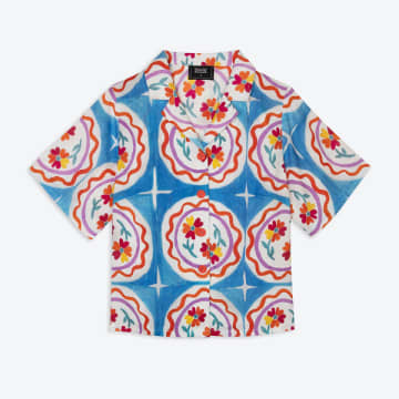 Shop Lowie Lyocell Plate Print Shirt