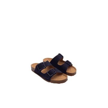 Shop Nice Things Buckles Bio Sandals In Navy 134 From In Blue