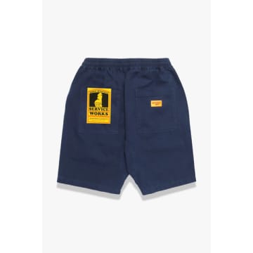 Shop Service Works Short Classic Canvas Chef Navy In Blue