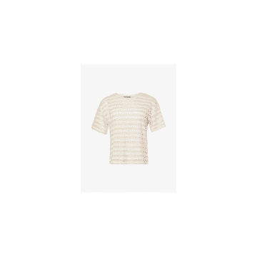 Shop Max Mara Weekend Falla Striped Short Sleeve T-shirt Col: Beige Stripe, In Neturals