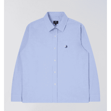 Shop Edwin Bix Ox Oxford Shirt Ls Blue