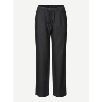 Shop Samsoe & Samsoe Hoys String Trousers In Black