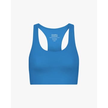 Shop Colorful Standard Active Cropped Bra Pacific Blue