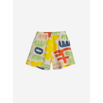 Shop Bobo Choses Short Viscous Mixture Pants Carnival Print