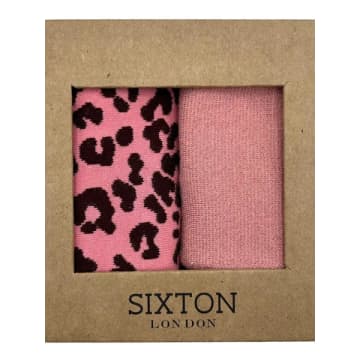 Shop Sixton London : Pink Mix Box Sock Set