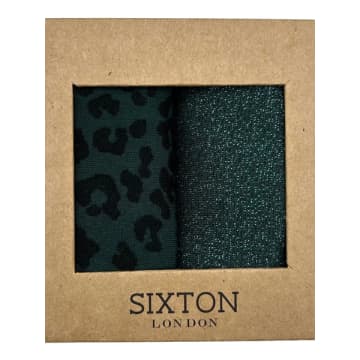 Shop Sixton London : Teal Mix Duo Sock Box