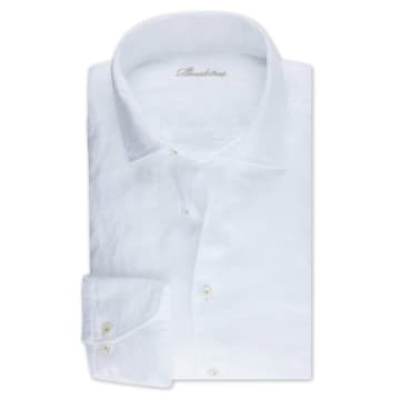 Shop Stenströms - Slimline White Linen Shirt 7747217970000