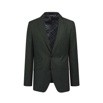 Shop Torre Textured Suit Jacket In Green