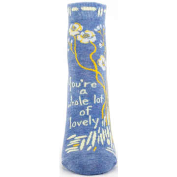 Shop Blue Q Whole Lot Of Lovely Women's Socks In Blue