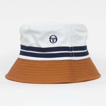 Shop Sergio Tacchini Stonewoods Bucket Hat In Brown & White