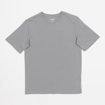 Shop Jack & Jones Organic Cotton Basic Slim T-shirt In Light Grey