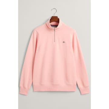 Shop Gant - Half Zip Sweatshirt In Bubblegum Pink 2008005 671