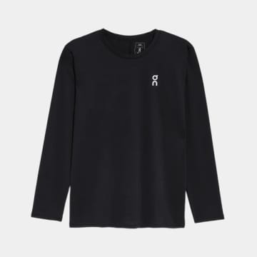 Shop On Running Running Lg Sleeve Core T-shirt In Black