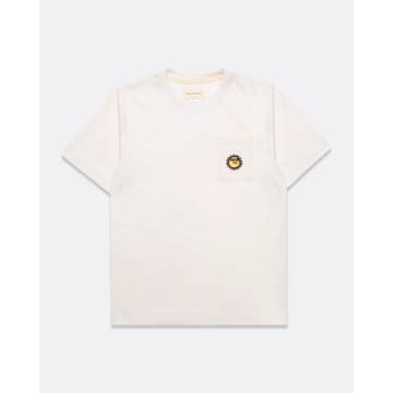 Far Afield Afts281 Embroidered Pocket T Shirt Sunny In Snow White