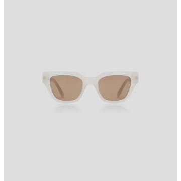Shop A.kjaerbede Kaws Sunglasses- Cream Bone In Neutrals