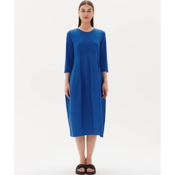New Arrivals Tirelli Ovoid Combo Dress In Cerulean Blue