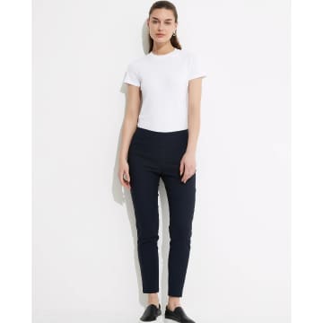 Tirelli Crop Straight Pant In Navy In Blue