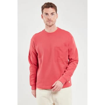 Shop Armor-lux 71692 Heritage Crew Neck Sweatshirt In Cardinal Red