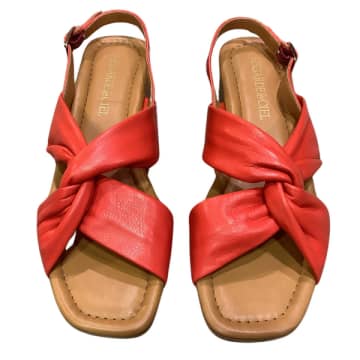 Shop Regarde Le Ciel 'sasha' Sandal In Red