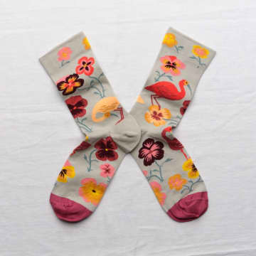 Shop Bonne Maison Celadon Ibis Socks