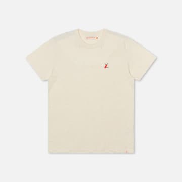 Shop Revolution Offwhite Melange 1343 Sur Regular T Shirt In White
