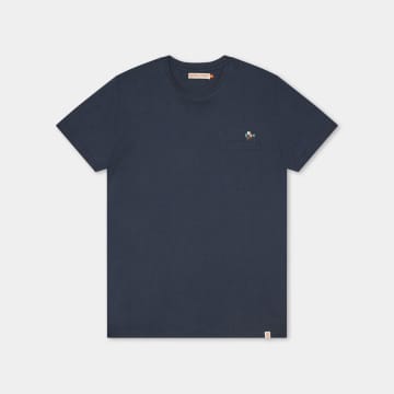 Shop Revolution Navy 1365 Flo Regular T Shirt In Blue