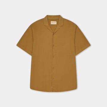 Shop Revolution Khaki 3927 Short Sleeves Cuban Shirt In Neutrals