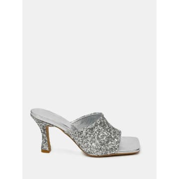 Shop Fabienne Chapot Silver Alexa Mule Sandals In Metallic