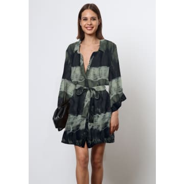 Shop Religion Electra Green Luster Tunic