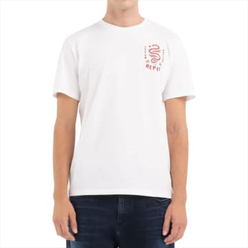 Shop Replay Custom Garage Snake T-shirt In White