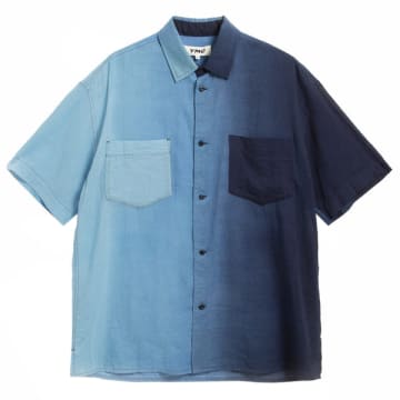 Shop Ymc You Must Create Mitchum Short Sleeve Shirt Blue