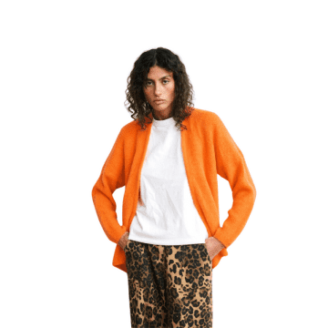 Shop Frnch Piper Open Front Cardigan In Orange From