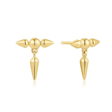 Shop Ania Haie Point Stud Earrings In Gold
