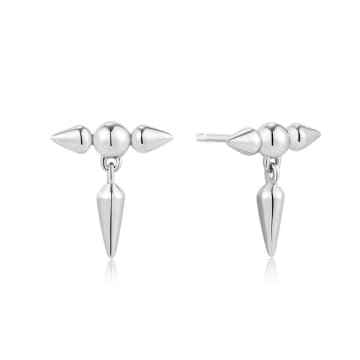Shop Ania Haie Point Stud Earrings In Silver In Metallic