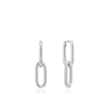 Shop Ania Haie Cable Link Silver Earrings In Metallic