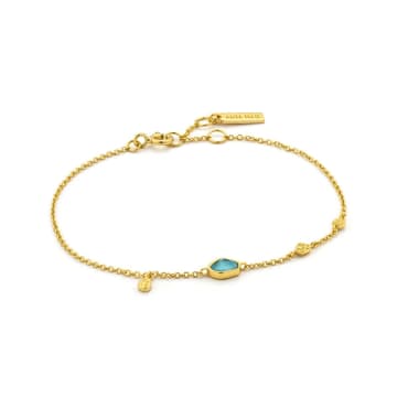 Shop Ania Haie Turquoise Disc Bracelet In Blue