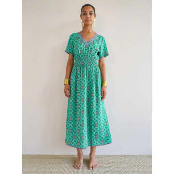 Shop Nimo With Love Verbena Dress Ikat Green