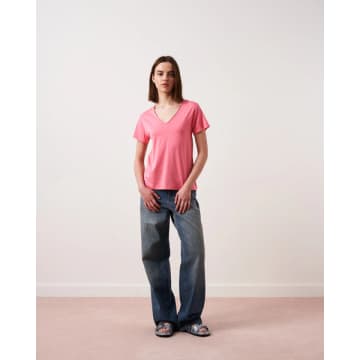 Shop Absolut Cashmere Marilla Short Sleeve T Shirt Flamingo