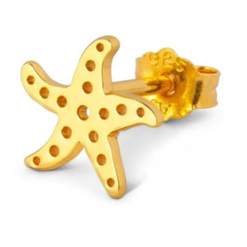 Shop Lulu Copenhagen Lulu1385 Starfish Ear Stud In Gold Plated