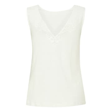 Shop B.young Pasadi Emb Tank In Off White