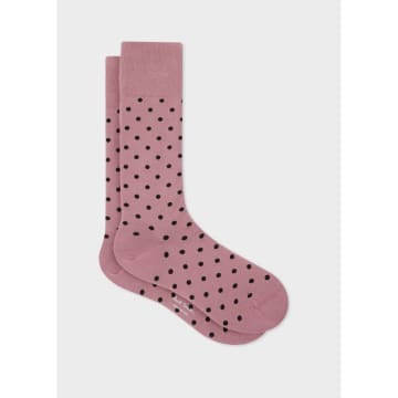 Shop Paul Smith Fernando Polka Dot Socks Col: 20 Pink