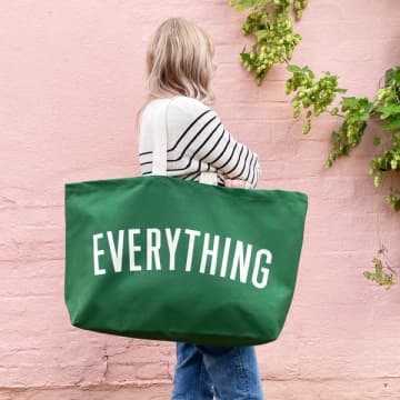 Shop Alphabet Bags Everything Large Tote Bag In Green