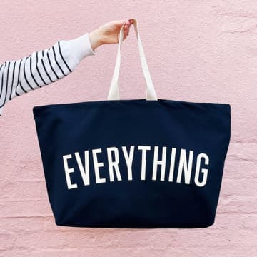 Shop Alphabet Bags Everything Large Tote Bag In Blue