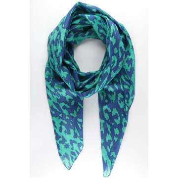 Shop Miss Shorthair Leopard Print Cotton Scarf With Star Detail In Animal Print