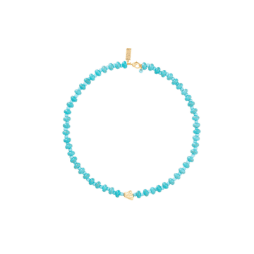 Shop Talis Chains Turquoise Beaded Choker In Blue