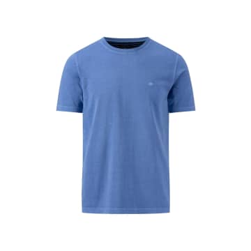 Shop Fynch Hatton Crystal Blue Cotton Washed T Shirt