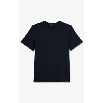 Shop Eden Park Marine  Navy Cotton Pima T Shirt In Blue